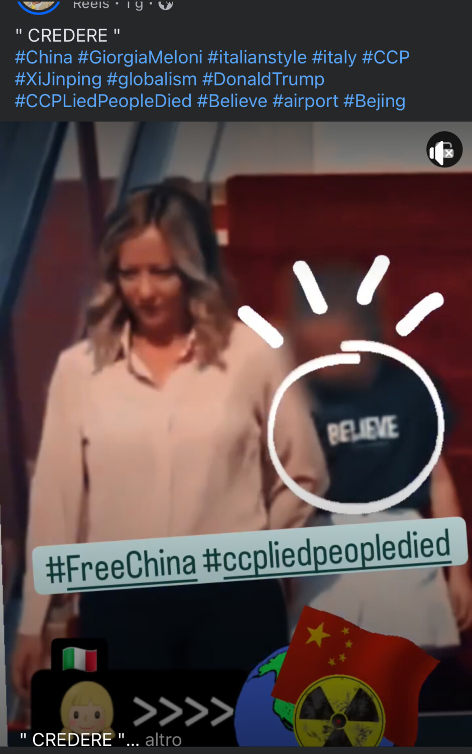 screenshot Meloni in Cina