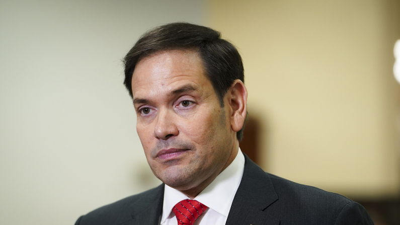 Sen. Marco Rubio (R-Fla.) speaks during a press conference in the U.S. Capitol in Washington on July 11, 2023. (Madalina Vasiliu/The Epoch Times)