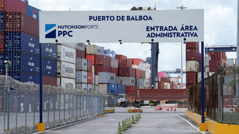 L'ingresso del porto di Balboa, Panama, 4 marzo 2025 (Enea Lebrun/Reuters)