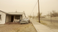 Tempesta di sabbia apocalittica in Texas e New Mexico